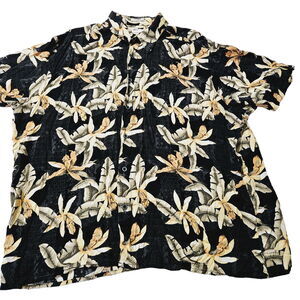 Natural Issue Mens Button Up Shirt Multicolor Size XXL 100% Rayon Short Sleeve